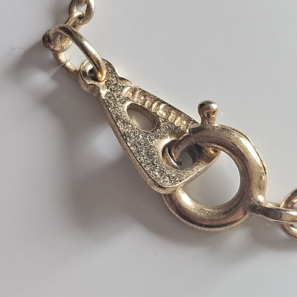 *Sale* Signed Artistry Heart Pendant Necklace Vintage Gold Silver Tone 14 - 17" - Picture 7 of 14